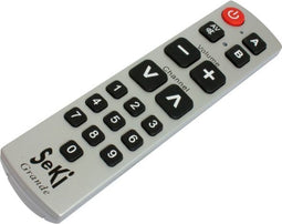 Hapena 740101303 - Afstandsbediening - Grote toetsen voor senioren/slechtzienden - Grijs