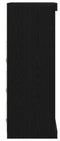 vidaXL - Dressoir - met - LED-verlichting - Zwart - Eiken - 60,5x37x100 - cm