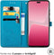 iMoshion Hoesje Geschikt voor Xiaomi 13 Lite Hoesje Met Pasjeshouder - iMoshion Mandala Bookcase - Turquoise