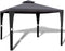 vidaXL - Prieel - met - dak - 3x3 - m - donkergrijs