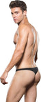 Envy - Microfiber Lowrise Zip Thong M/L Black