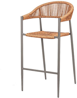 Kruk Neska Wit Synthetisch Aluminium 56 x 56,5 x 112 cm