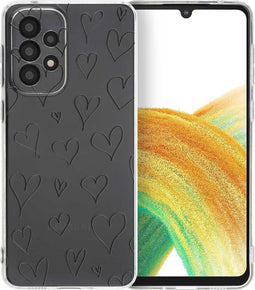 imoshion Hoesje Geschikt voor Samsung Galaxy A33 Hoesje Siliconen - imoshion Design hoesje - Meerkleurig / Hearts