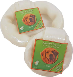 Donut wit 9 cm met label