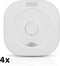 Alecto SMARTSMOKE11 Smart WiFi Rookmelder - 10 jaar batterij - Voldoet aan Europese norm EN14604 - 4 stuks