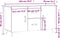 vidaXL - Dressoir - 100x36x60 - cm - bewerkt - hout - betongrijs