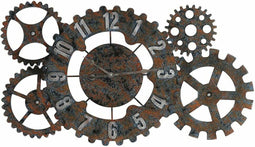 Muurklok Fabric Hout MDF/Metaal (68 x 36,5 x 4,5 cm)