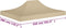 vidaXL - Partytentdak - 270 - g/m² - 4x3 - m - beige