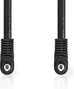 Nedis Audio-Videokabel - 3,5 mm Male - 3,5 mm Male - Vernikkeld - 2.00 m - Rond - PVC - Zwart