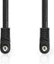 Nedis Audio-Videokabel - 3,5 mm Male - 3,5 mm Male - Vernikkeld - 2.00 m - Rond - PVC - Zwart