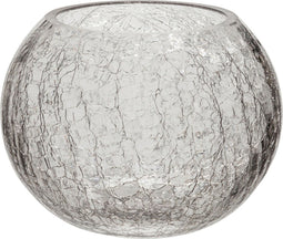 J-Line windlicht Bol Craquele - glas - transparant - large