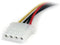 Startech.com 15cm - SATA naar LP4 (molex) Verloopkabel - Stroom intern - Geel Rood Zwart
