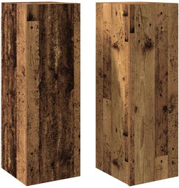 vidaXL - Tv-meubelen - 2 - st - 30,5x30x90 - cm - bewerkt - hout - oud - houtkleurig