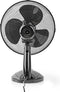 Nedis Tafelventilator | Netvoeding | Diameter: 300 mm | 35 W | Zwenkfunctie | 3 Snelheden | Zwart
