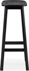 Alterego Dumas - Barkruk - Zwart Hout - 41x32x76cm