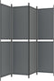 vidaXL - Kamerscherm - met - 4 - panelen - 200x200 - cm - stof - antracietkleurig