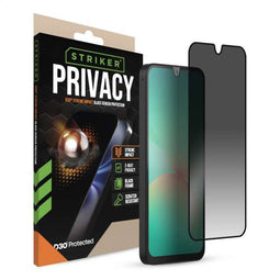 Striker D3O Xtreme Impact Privacy Glass Screen Protector - Black Frame - Samsung Galaxy A16 (4G/5...