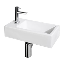 Differnz Helios - Fonteinset - 37,5x18,5x9 cm - Koudwaterkraan Links - Mat Goud - Wandmontage