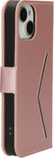 Mobiparts Classic Wallet Case - Flip Cover - Ruimte voor pasjes - Roze (iPhone 15)