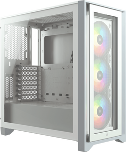 Corsair iCUE 4000X RGB - ATX Behuizing - Gehard Glas - Wit