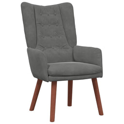 Ontspanningsstoel Donkergrijs 63 x 67 x 94 cm Fluweel