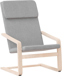 vidaXL Relaxstoel stof lichtgrijs