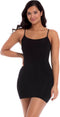 MAGIC Bodyfashion Seamless BodyJurk - Corrigerende jurk met verstelbare spaghettibandjes - Zwart - Maat XL