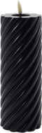 swirl led kaars zwart 20x7,5cm