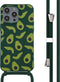iMoshion Hoesje Geschikt voor iPhone 14 Pro Max Hoesje Met Koord - iMoshion Siliconen design hoesje met koord - Groen / Avocado Green