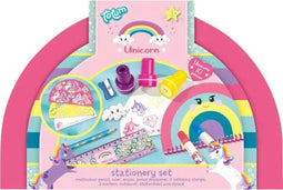 Knutselset totum unicorn teken en stempel koffer - 6 stuks