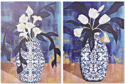 Schilderij DKD Home Decor Vaas Orientaals (50 x 1,8 x 70 cm) (2 Stuks) (12 Stuks)