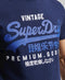 Superdry VL TEE - Heren T-shirt Slimfit - Biologisch katoen - Dark Blue