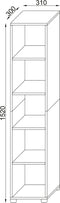 VCM Houten opbergstandaard plank boekenplank Deco boekenstandaard plank Benas-5 Houten opbergstandaard plank boekenplank Deco boekenstandaard plank Benas-5