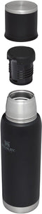 Stanley Adventure To|Go Bottle 0,75L | Black | Thermosfles houdt 20 uur warm of 25 uur koud | Vaatwasserbestendig | Roestvrijstalen Thermoskan | Lekvrij | BPA-Vrij