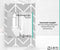 Loti Living Douchegordijn - Waterdicht - Anti Schimmel - Grijs Patroon - 180x200 cm