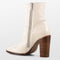 PS Poelman MADE Dames Laarzen - Hoge hak 10 cm - Gebroken Wit - Maat 36