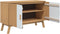 vidaXL - Dressoir - OLDEN - 114x43x73,5 - cm - massief - grenenhout - wit - en - bruin