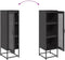 vidaXL - Hoge - kast - 36x39x123 - cm - koudgewalst - staal - zwart