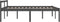 vidaXL - Seniorenbed - massief - grenenhout - grijs - 135x190 - cm