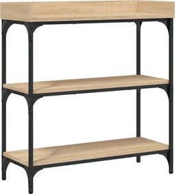 vidaXL - Wandtafel - met - schappen - 75x30x80 - cm - sonoma - eikenkleurig
