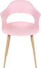 UTICA - Eetkamerstoel - Roze - Synthetisch materiaal