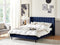 VILLETTE - Tweepersoonsbed - Blauw - 160 x 200 cm - Fluweel