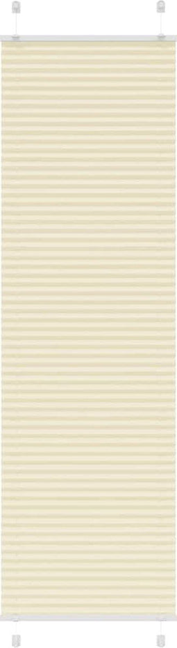 vidaXL - Plissé - rolgordijn - 65x200 - cm - stofbreedte - 64,4 - cm - polyester - crème