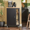 SoBuy Keukentrolley - 1 Deurs & 3 Planken - 60x90x40cm - Zwart