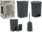 Badkamer/toilet accessoires set van kunststof 3-delig ivoor wit - Wasmanden/pedaalemmers/toiletborstels