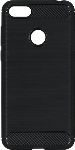 Hoesje Siliconen Geschikt voor Motorola Moto E6 Play - Brushed Backcover - Zwart