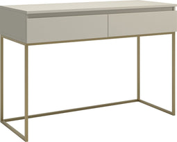 Selsey Bemmi - Make-uptafel met lades - Grijsbeige met gouden poten