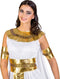 dressforfun Nijlkoningin Cairo - vrouwenkostuum - lange jurk met cape en kraag - goud (M)