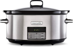CrockPot - Slowcooker - 7,5L met digitale timer en warmhoudfunctie - Zwart