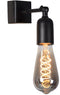 Atmooz - Wandlamp Dora - Industrieel - Woonkamer / Slaapkamer - Zwart - Hoogte 12cm - Metaal - Exclusief lichtbron